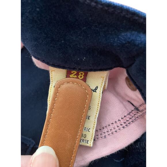 Anthropologie 7 for all mankind velour navy flare jeans 28 - Picture 10 of 11